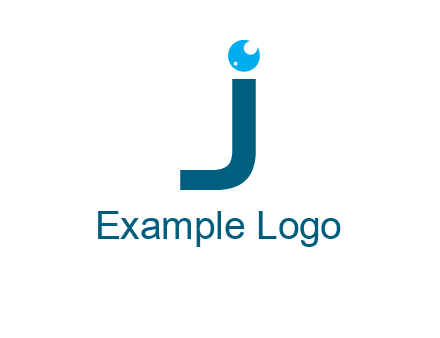 letter J with eye ball logo