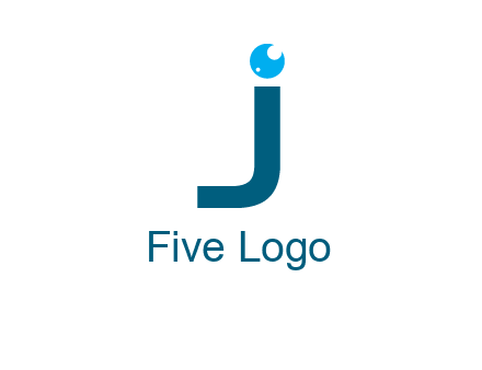 letter J with eye ball logo