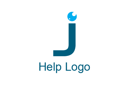 letter J with eye ball logo