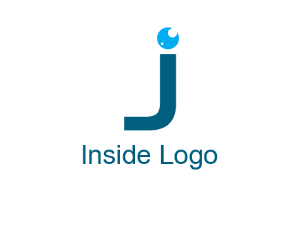 letter J with eye ball logo