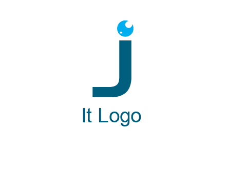 letter J with eye ball logo