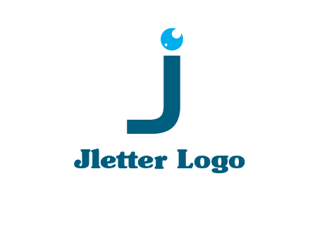 letter J with eye ball logo