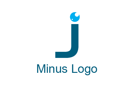 letter J with eye ball logo