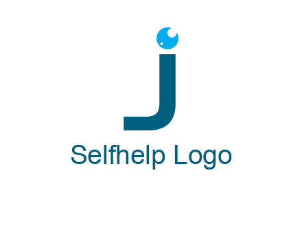 letter J with eye ball logo