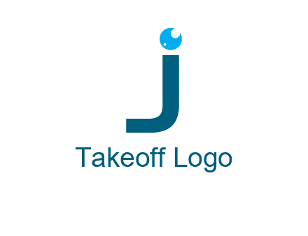 letter J with eye ball logo