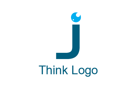 letter J with eye ball logo