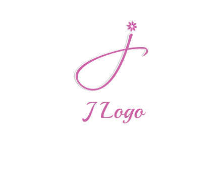 letter j with flower initial