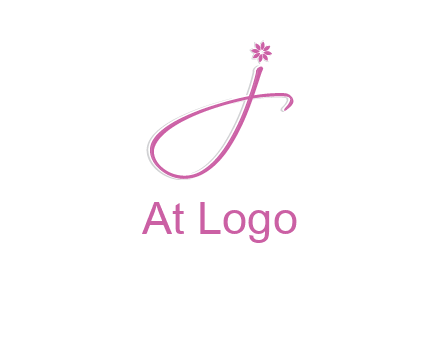 letter j with flower initial