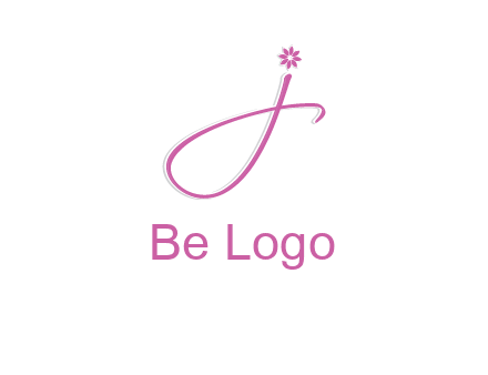 letter j with flower initial