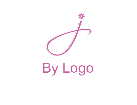 letter j with flower initial
