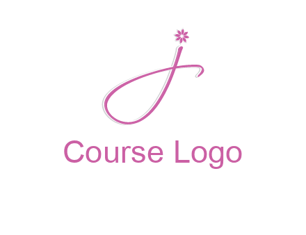letter j with flower initial