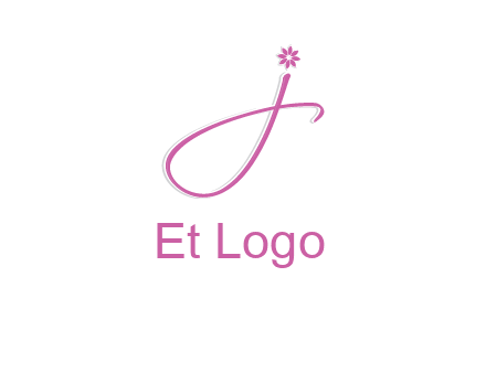 letter j with flower initial
