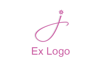 letter j with flower initial