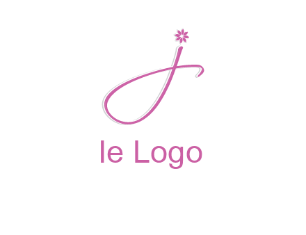 letter j with flower initial