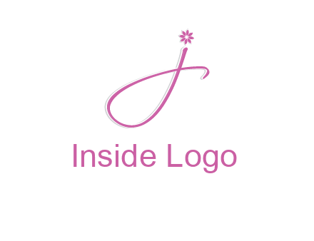 letter j with flower initial