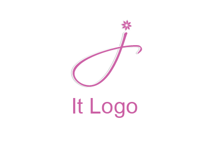 letter j with flower initial