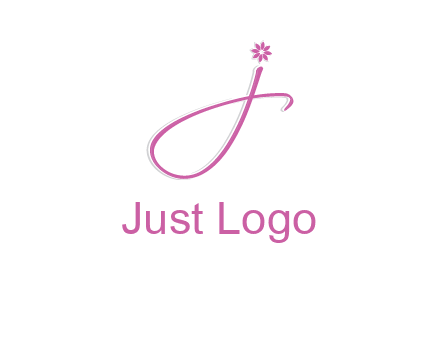 letter j with flower initial