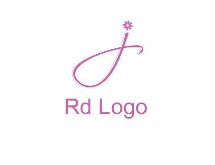 letter j with flower initial