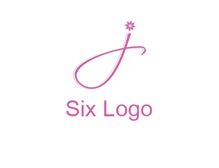 letter j with flower initial