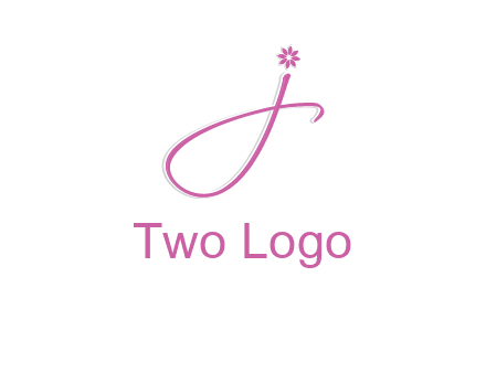 letter j with flower initial