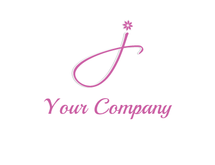 letter j with flower initial