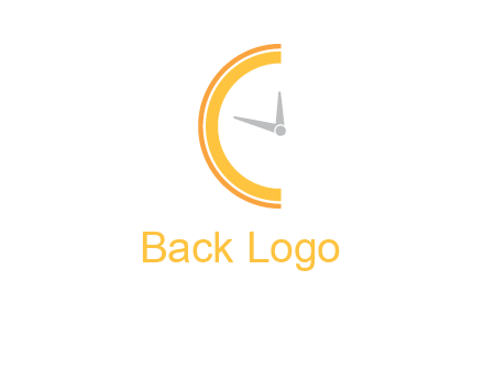 wall clock forming letter c logo