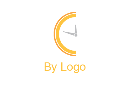 wall clock forming letter c logo
