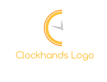 wall clock forming letter c logo