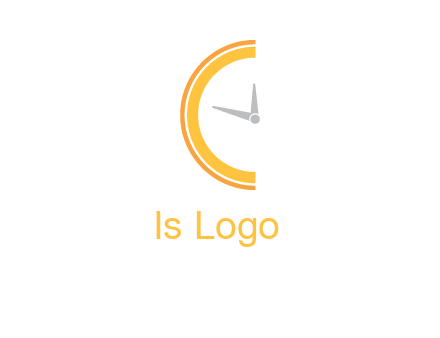 wall clock forming letter c logo