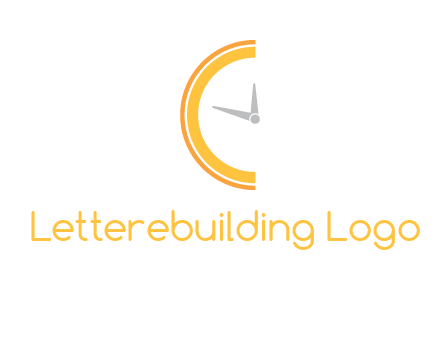 wall clock forming letter c logo
