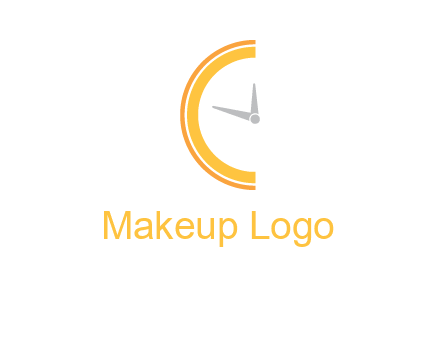 wall clock forming letter c logo