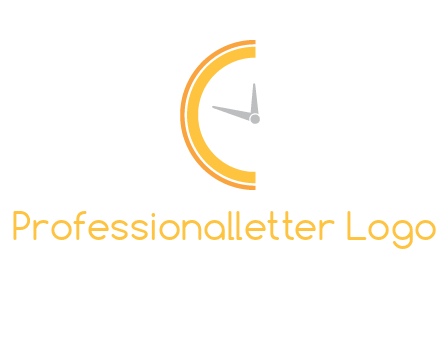 wall clock forming letter c logo