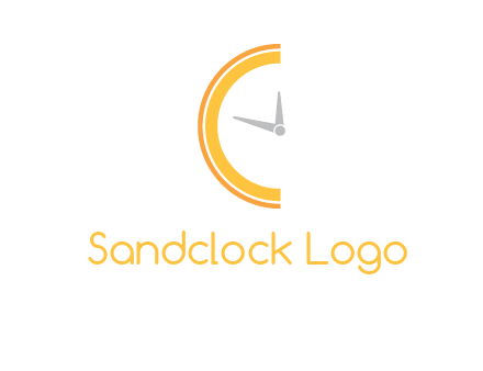 wall clock forming letter c logo