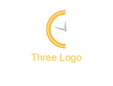 wall clock forming letter c logo