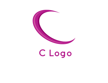 swoosh forming letter c logo
