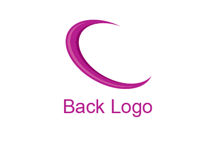swoosh forming letter c logo