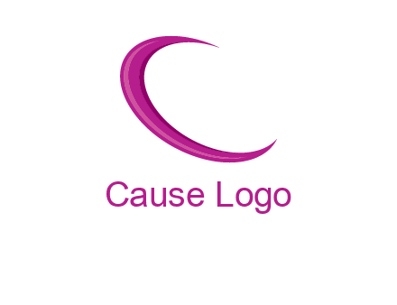 swoosh forming letter c logo