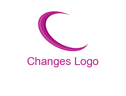 swoosh forming letter c logo