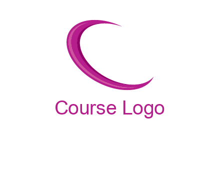 swoosh forming letter c logo