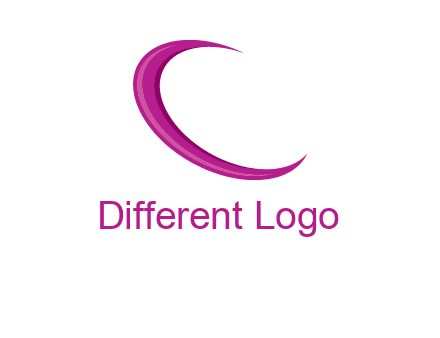 swoosh forming letter c logo