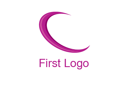 swoosh forming letter c logo