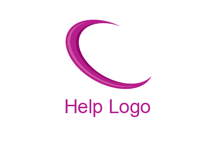 swoosh forming letter c logo
