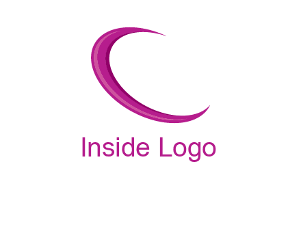swoosh forming letter c logo