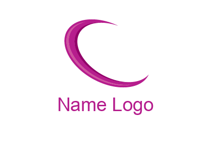 swoosh forming letter c logo