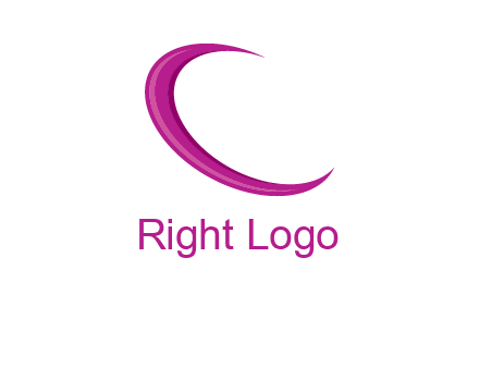 swoosh forming letter c logo