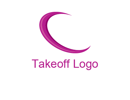 swoosh forming letter c logo