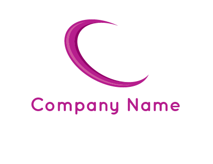 swoosh forming letter c logo