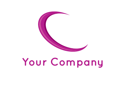 swoosh forming letter c logo