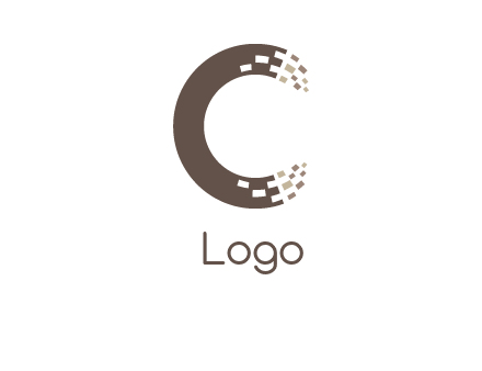 digital letter c logo