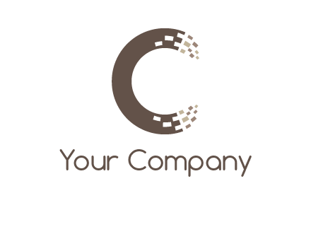 digital letter c logo